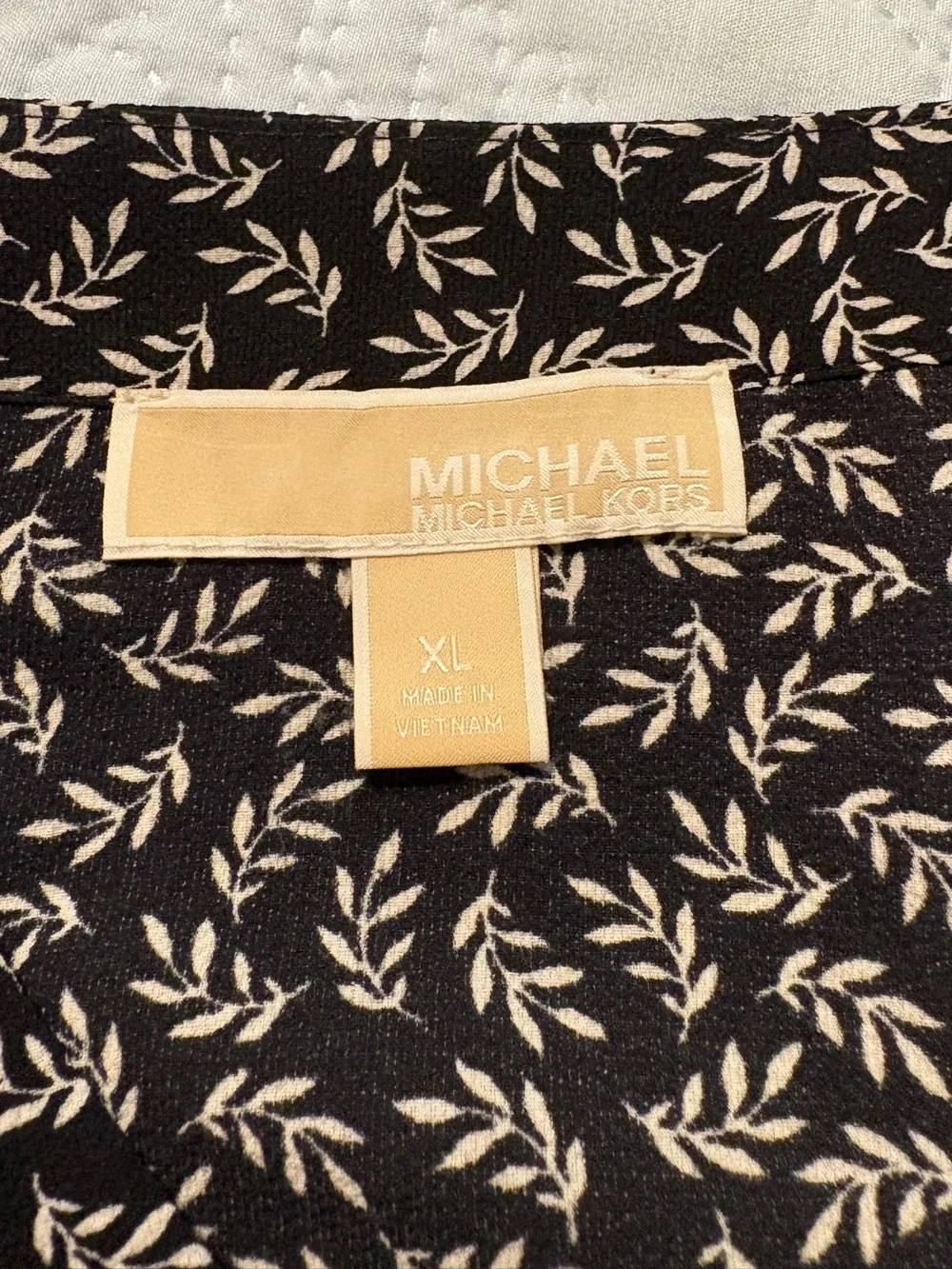 Women’s Michael Kors Black Floral Long-Bell Sleeve Blouse